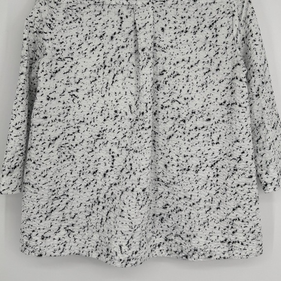 COS Textured Cotton Shirt‎ Size 2 White Black Speckled Button Front Minimalist - Picture 8 of 10